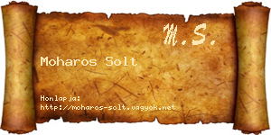 Moharos Solt névjegykártya